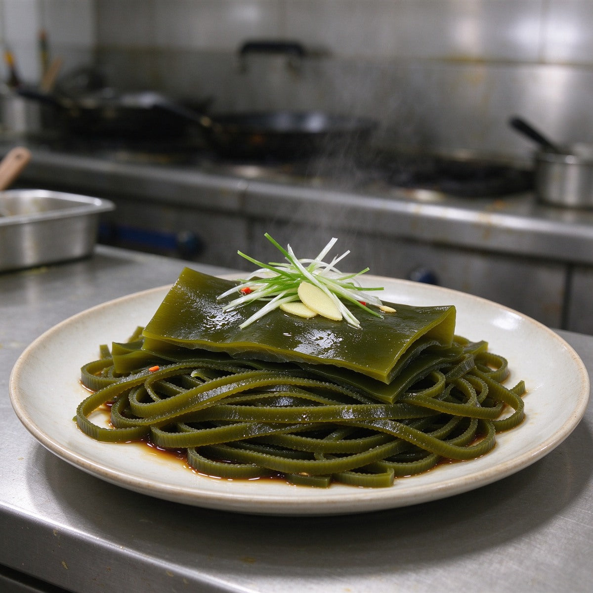Fresh Kelp Seaweed Sheets And Strips