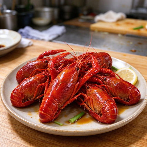 Fresh Boiled Garlic Crawfish Platter